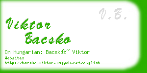 viktor bacsko business card